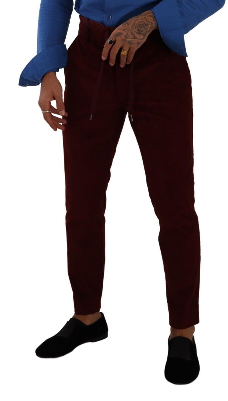 Bordeaux Velvet Mens Formal Trouser Dress Pants