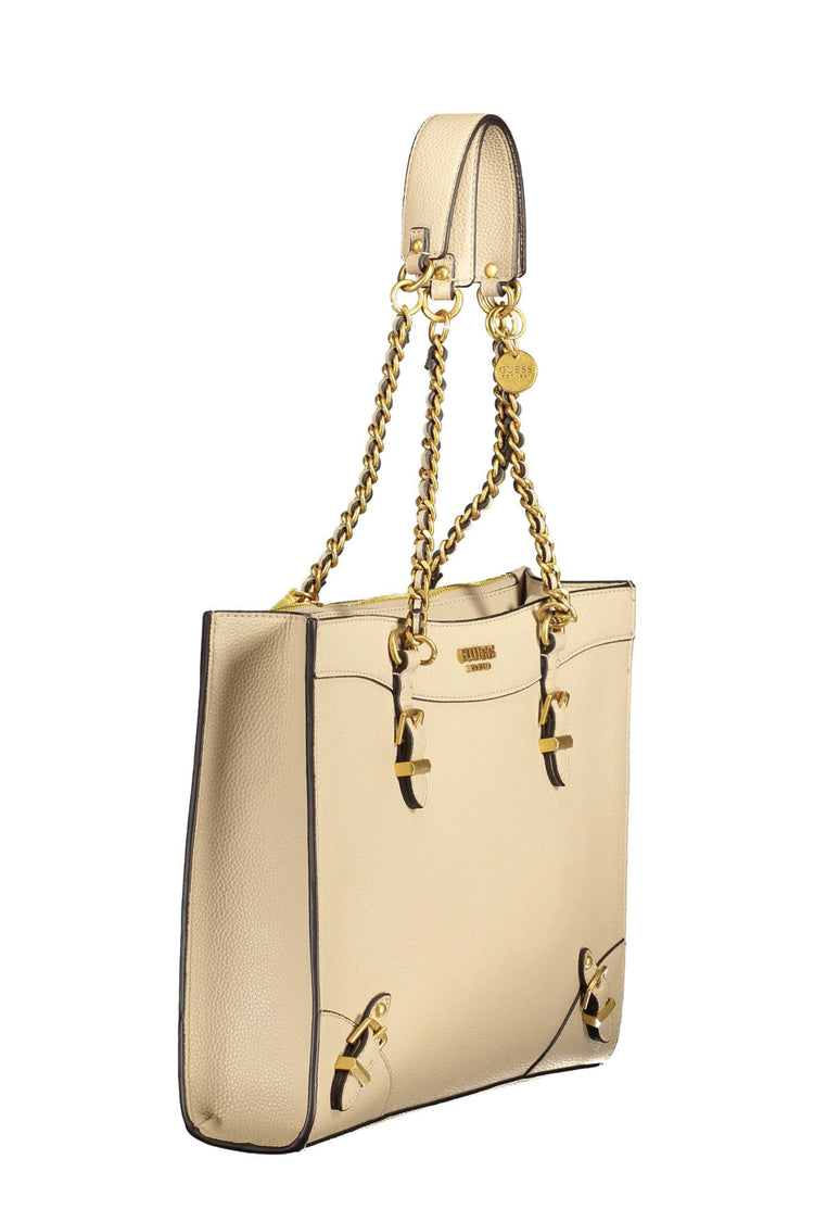 Beige Polyethylene Handbag