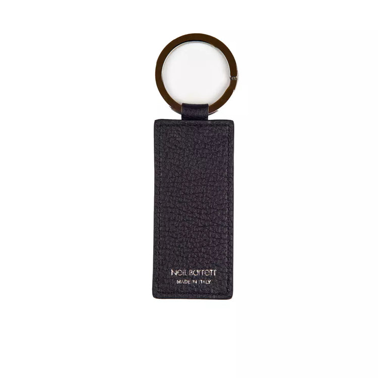 Blue Leather Men's Keychain