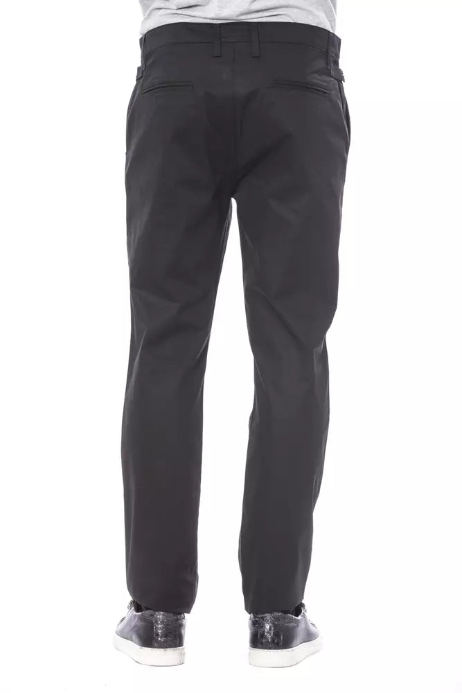 Black Cotton Men's Pant