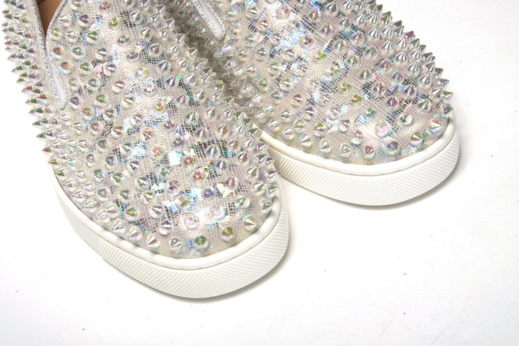 White Ab/Clear Ab Roller Boat Woman Flat Sneaker