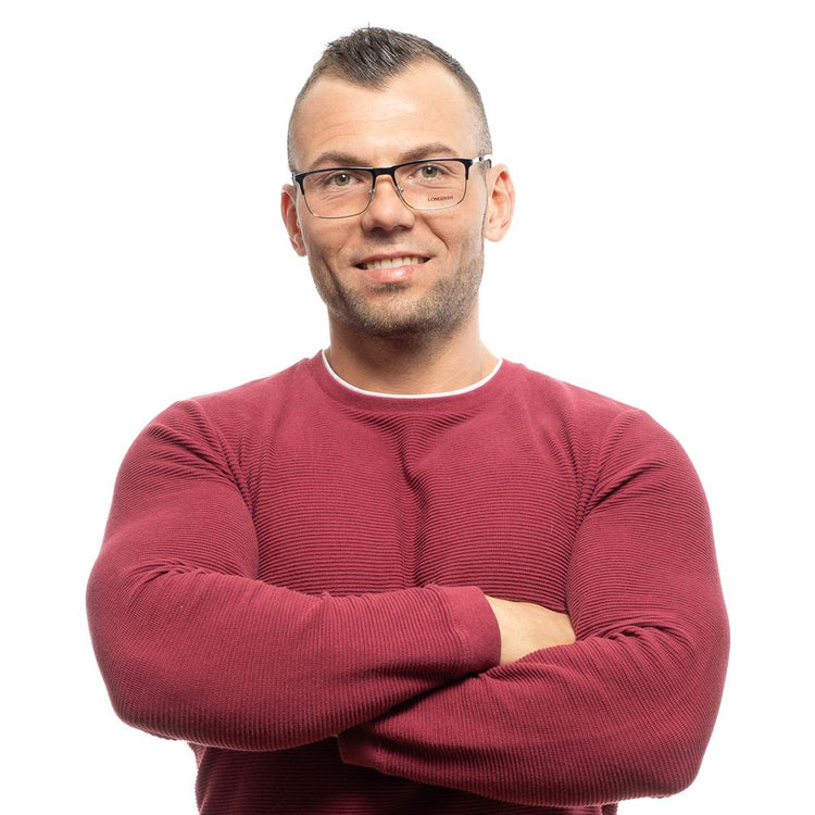 Blue Metal Glasses (Frames)