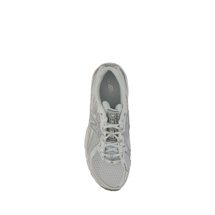 White Polyurethane Athletic Sneakers