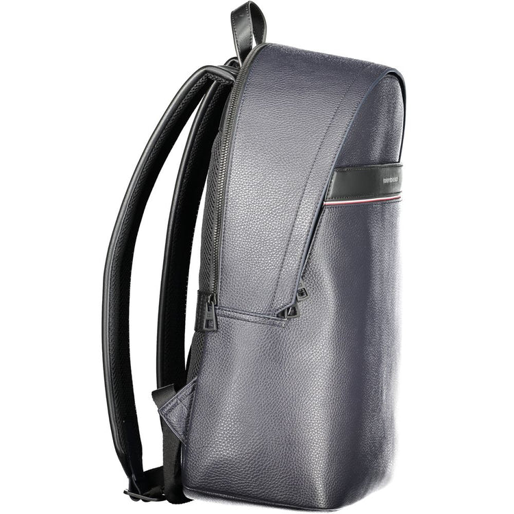 Blue Polyurethane Men's Backpack