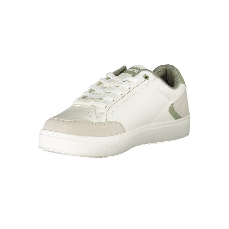 White Polyurethane Men Sneaker