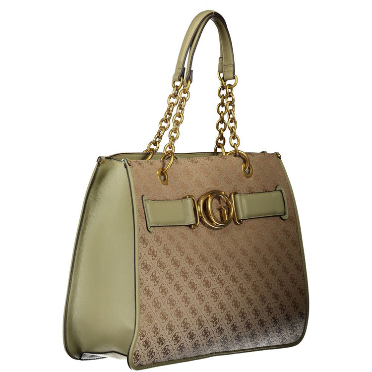 Verde Polyurethane Women Handbag