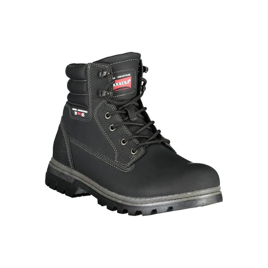 Black Polyester Men Boot