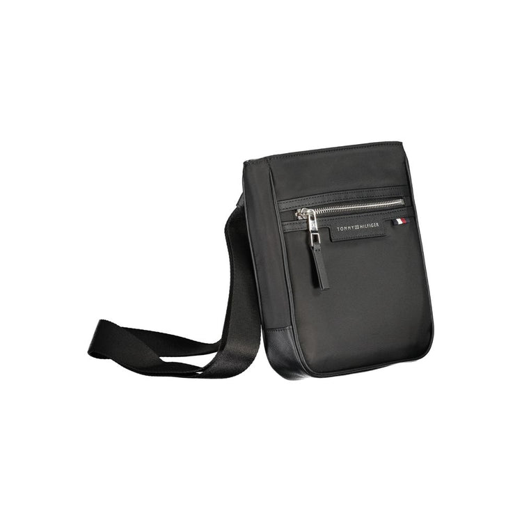 Black Polyester Men Shoulder Bag