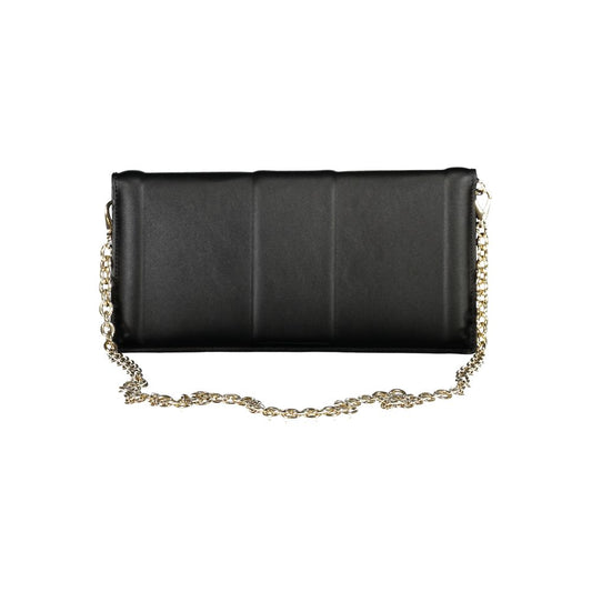 Black Polyurethane Women Clutch