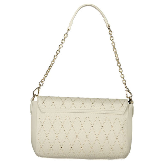 White Polyurethane Women's Shoulder Bag