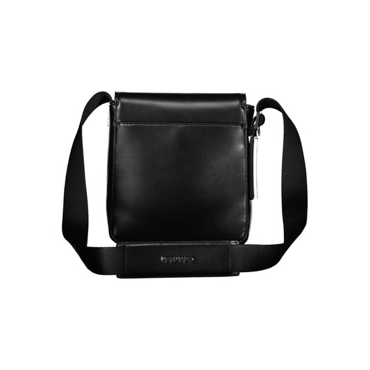 Black Polyester Men Shoulder Bag