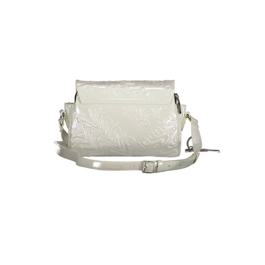 Bianco Polyurethane Women Shoulder Bag