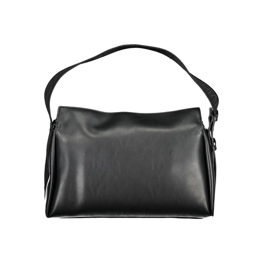 Black Polyester Women Handbag