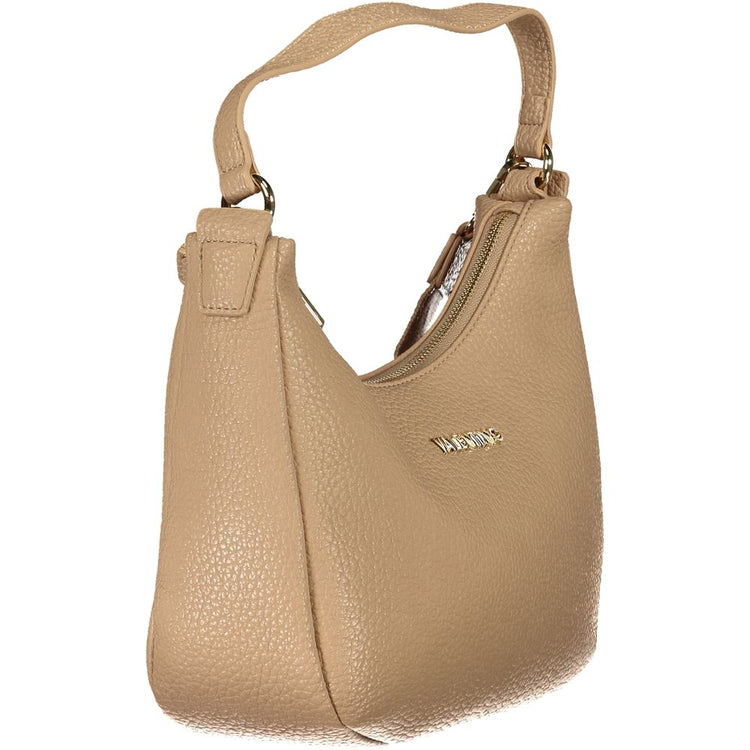 Beige Polyurethane Women Shoulder Bag