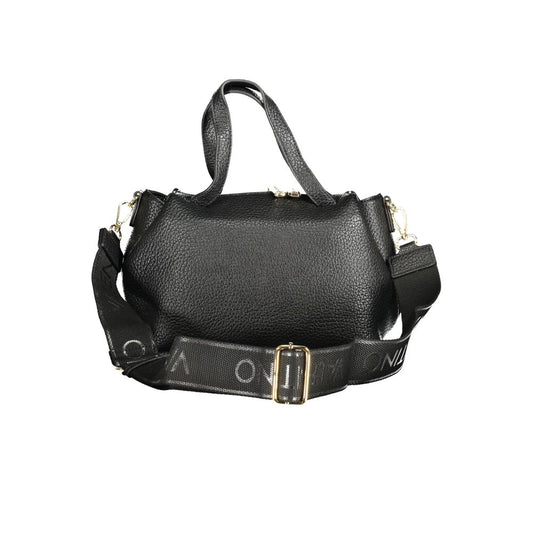 Black Polyurethane Women Handbag