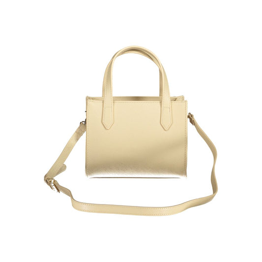 Beige Polyethylene Women Handbag