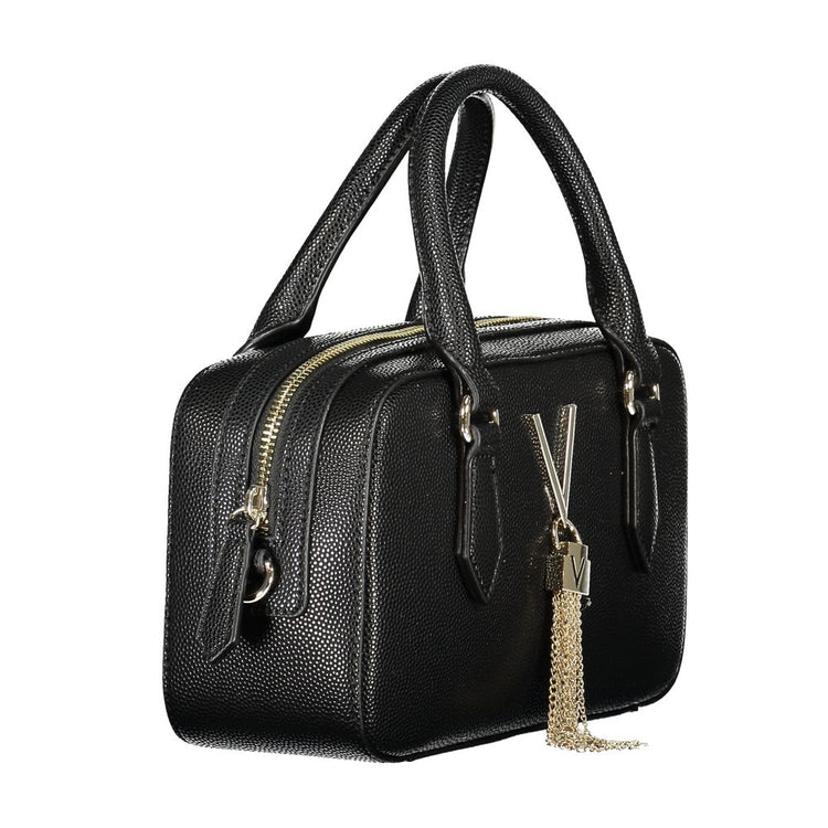 Black Polyurethane Women Handbag