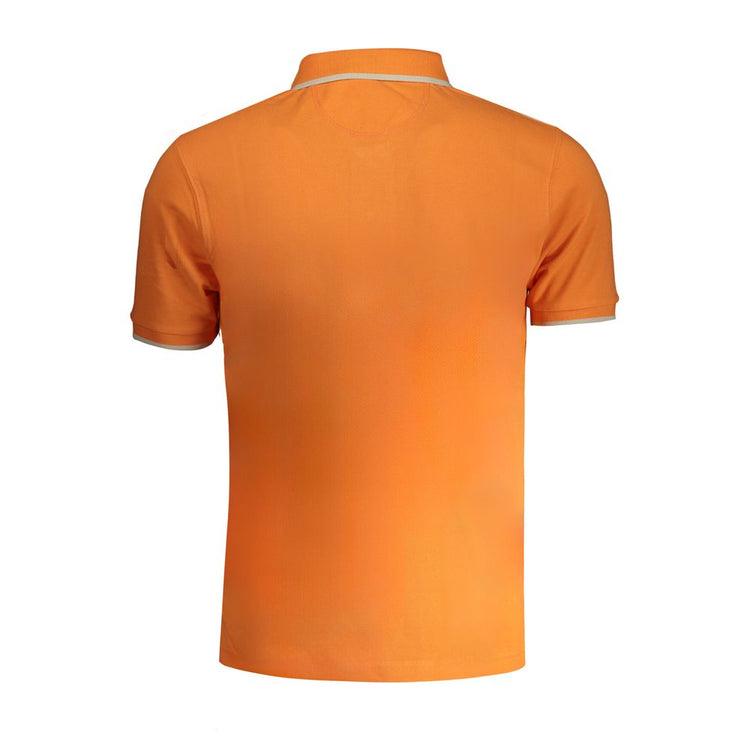 Arancione Cotton Men Polo Shirt