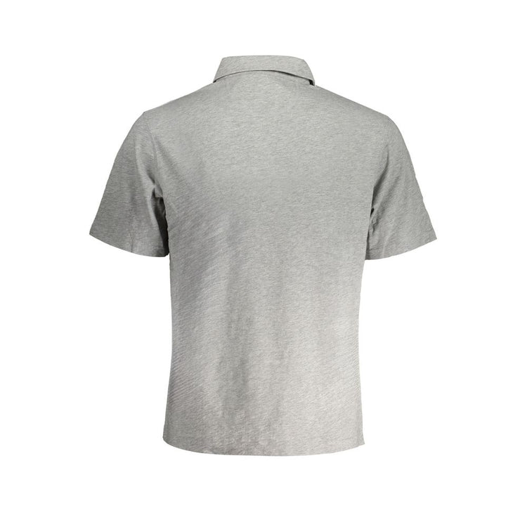 Grigio Cotton Men Polo Shirt