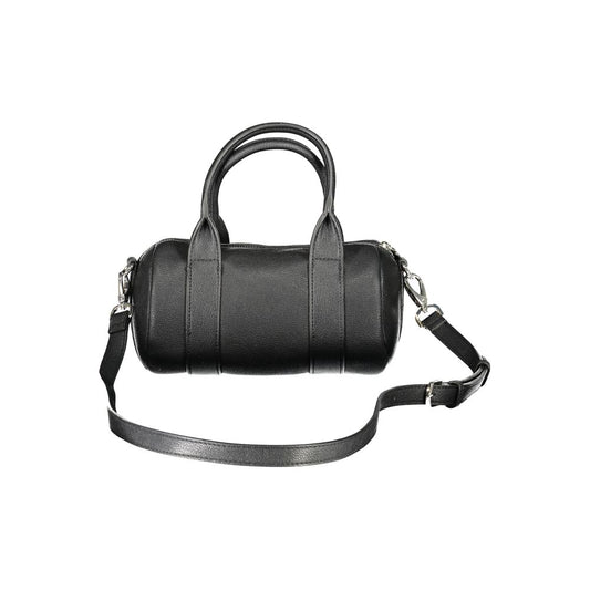Black Polyurethane Women Handbag