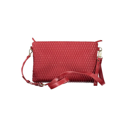 Red Polyurethane Women Handbag