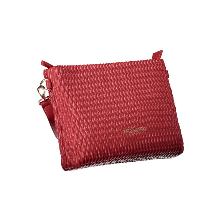 Red Polyurethane Women Handbag