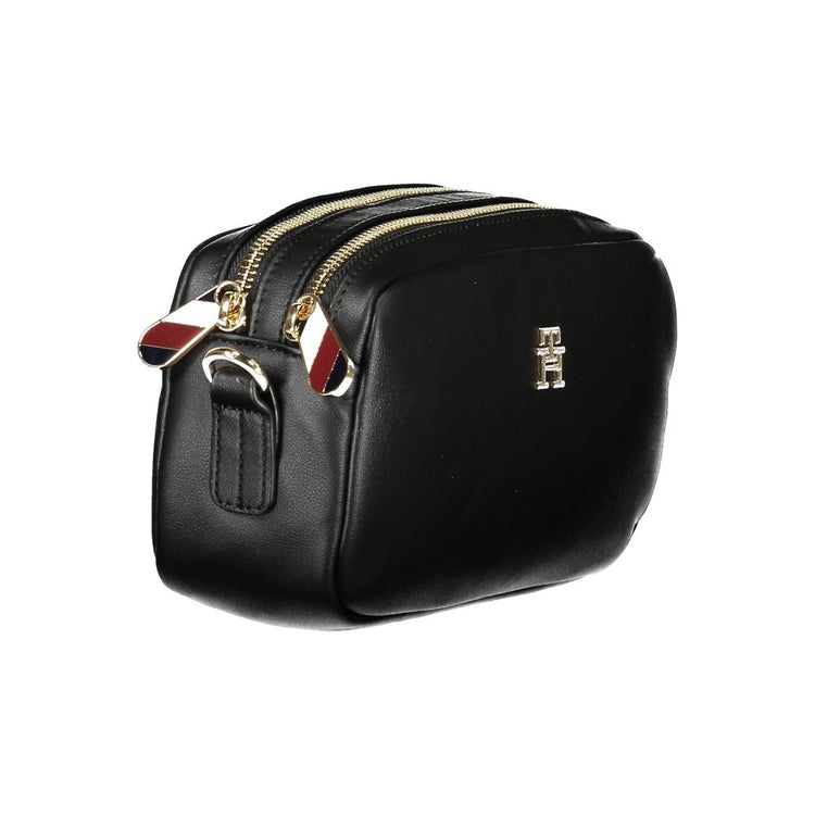 Black Polyester Women Shoulder Bag