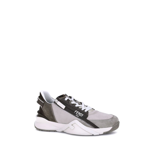 Beige Calf Leather Bos Taurus Low Top Sneakers