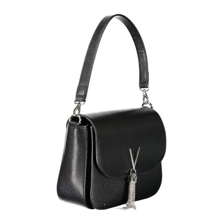 Black Polyurethane Women Handbag