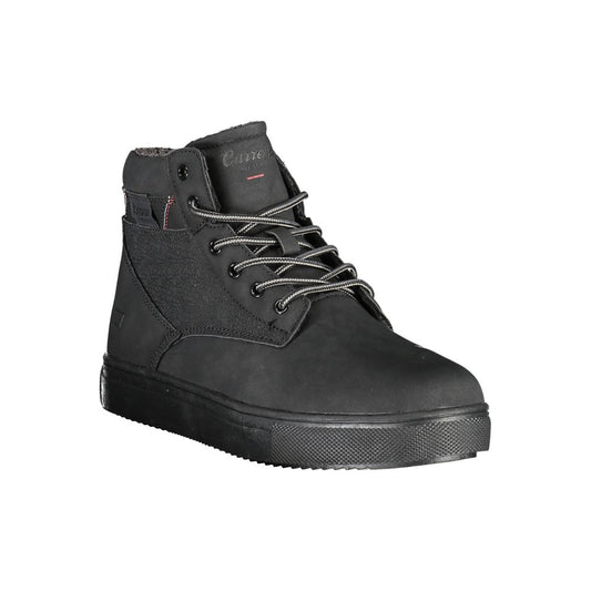 Black Polyurethane Men's Ankle Boot