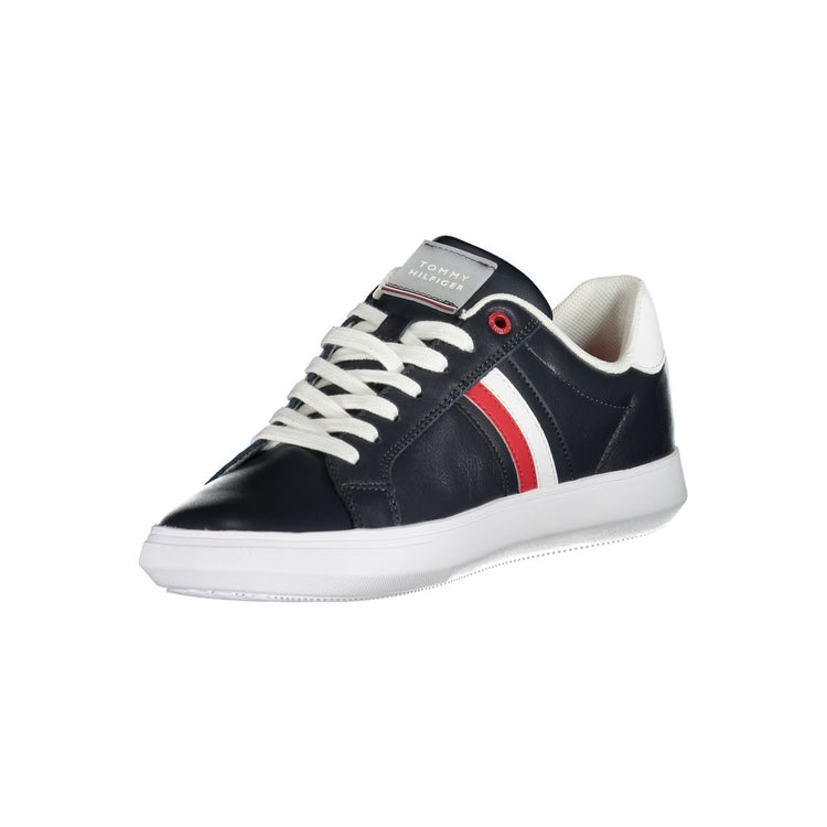 Blue Leather Men Sneaker