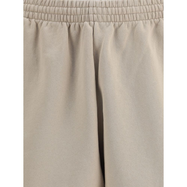 Beige Cotton Bermuda Shorts