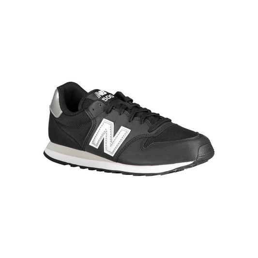 Black Polyester Men Sneaker