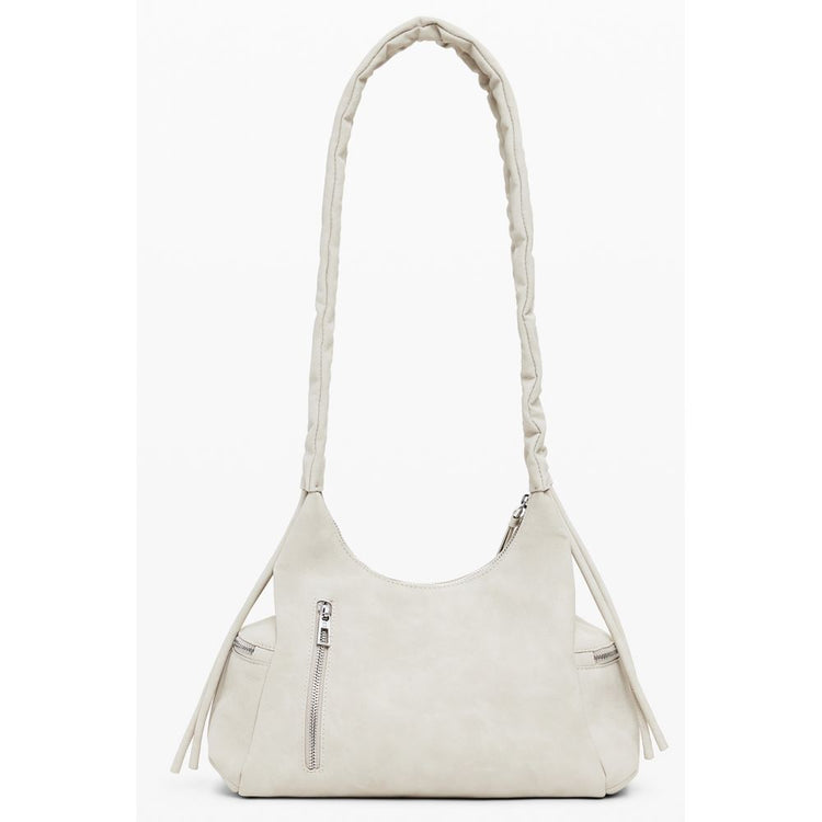Beige Polyurethane Women's Handbag