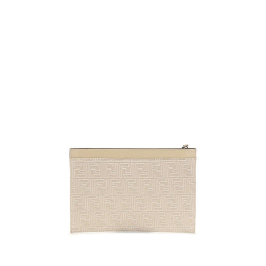 Cream Cotton Clutch Bag