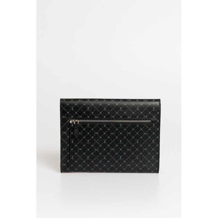 Black Polyester Men Clutch