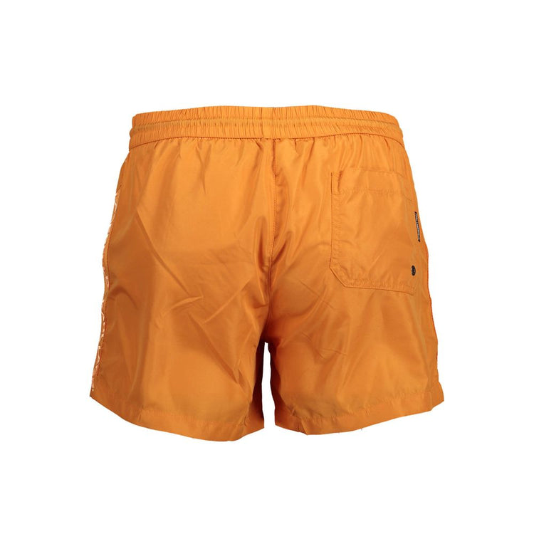 Arancione Polyester Men's Swim Boxer
