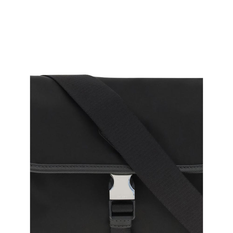 Black Recycled Polyamide Shoulder Bag