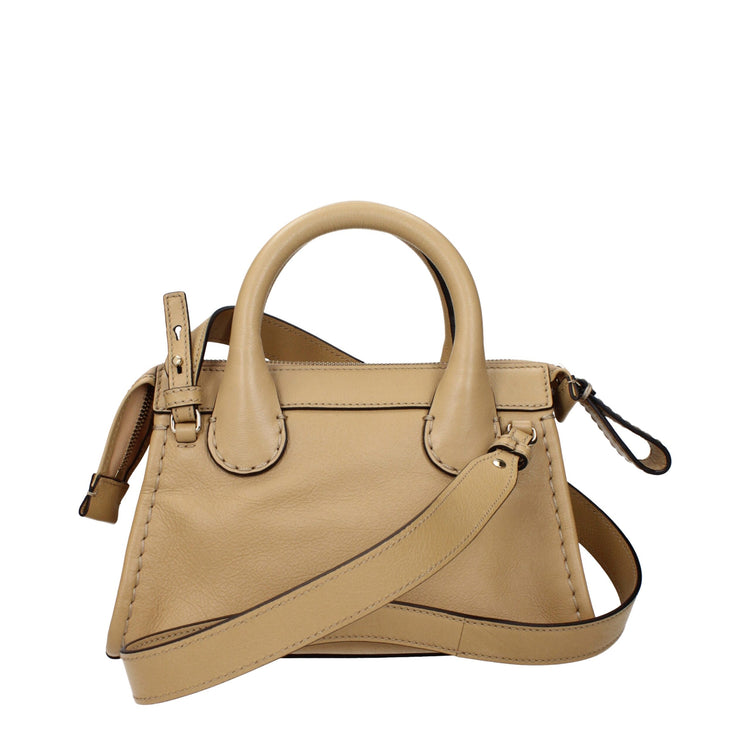 Beige Leather Handbag