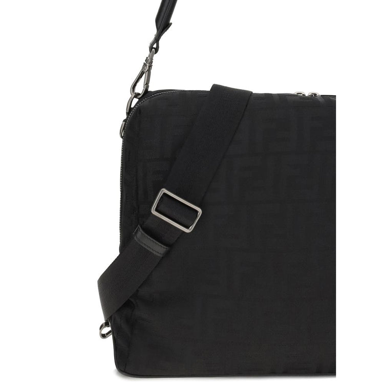 Black Polyamide Shoulder Bag