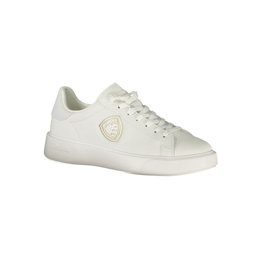 Bianco Poliestere Mens Sneaker