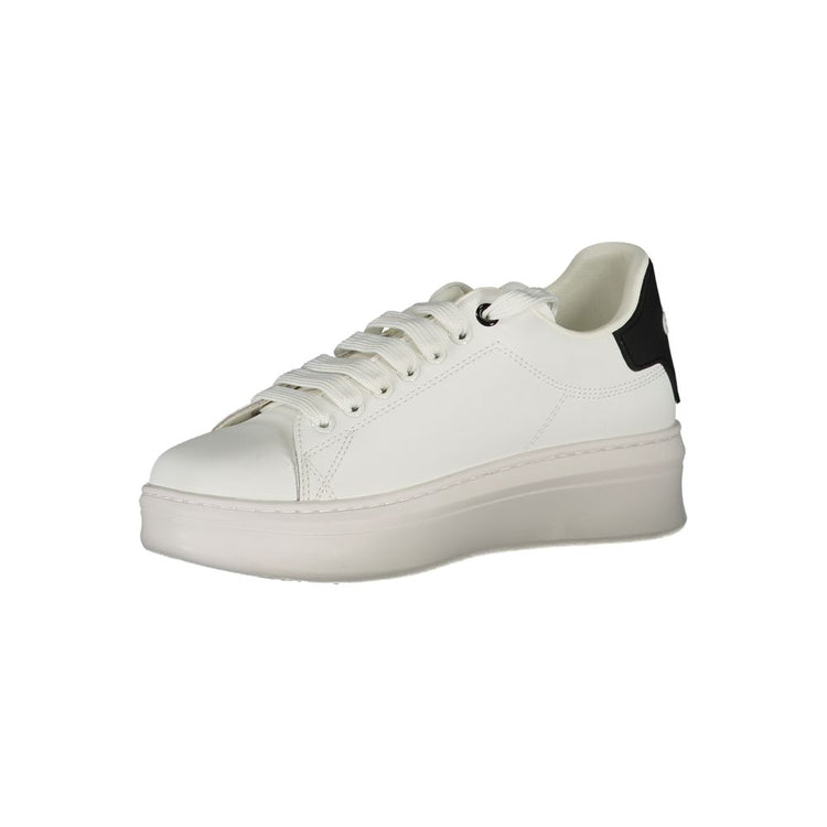 "Bianco Polyurethane Women Sneaker"