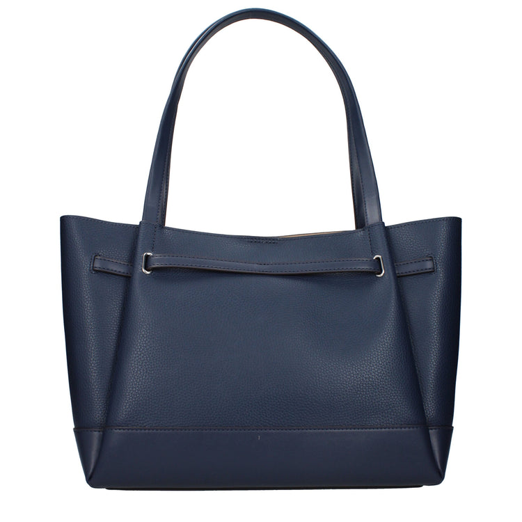 Blue Leather Shoulder Bag