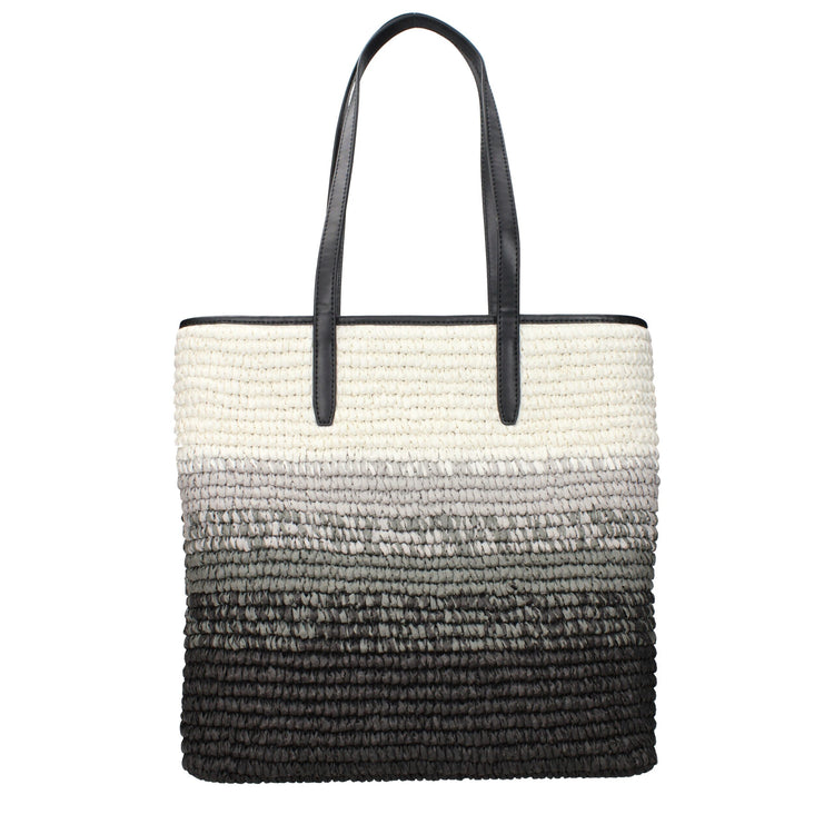 Black Raffia Shoulder Bag