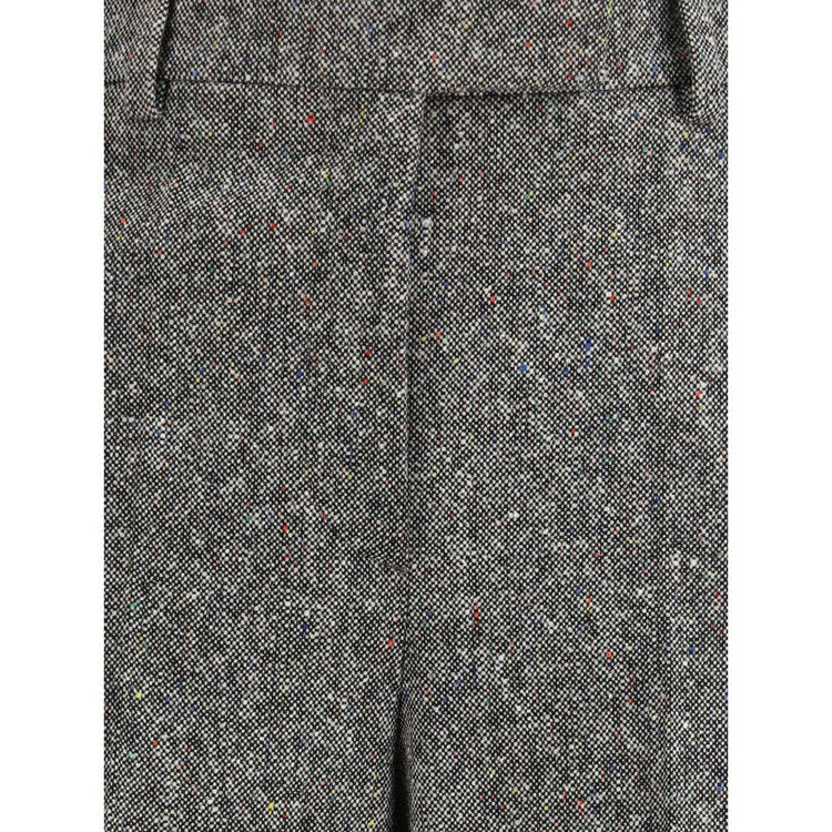 Gray Wool Casual Pants