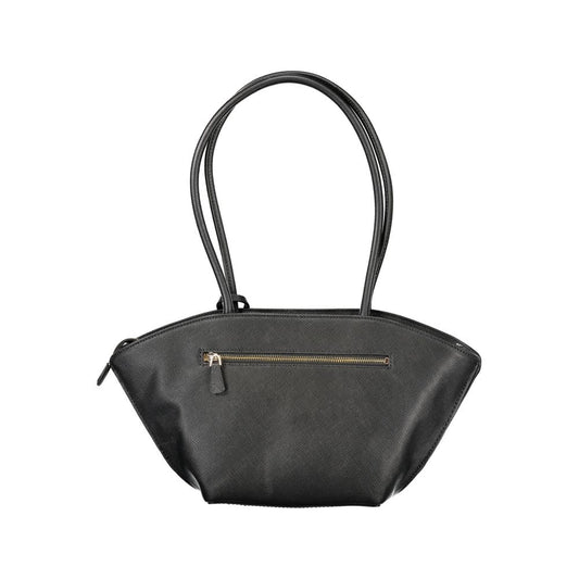 Black Polyurethane Women's Handbag