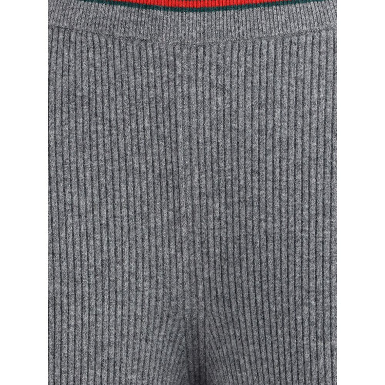 Gray Wool Casual Pants