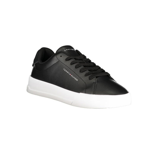Black Polyurethane Men's Sneaker