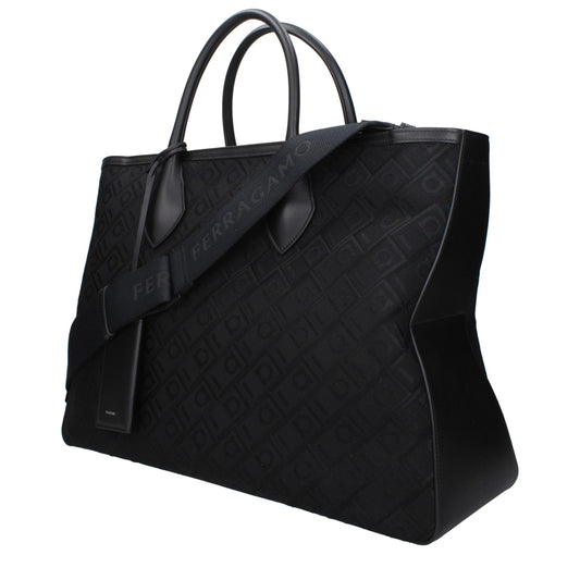 Black Fabric Handbag