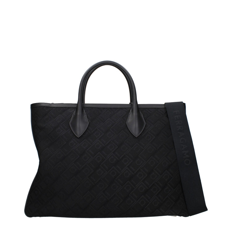 Black Fabric Handbag